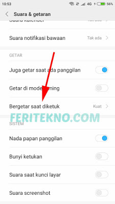 mematikan getaran layar xiaomi