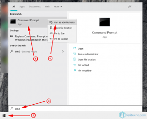 cara buka cmd run as administrator