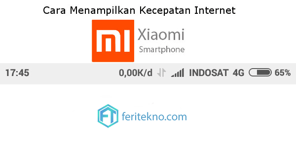 cara menampilkan kecepatan internet di xiaomi