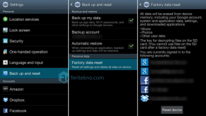 cara mereset hp samsung