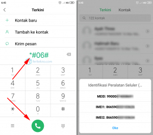 cek xiaomi asli - lihat imei dan meid ussd