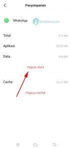 hapus data whatsapp