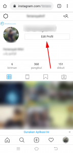 menonaktifkan instagram sementara - edit profil