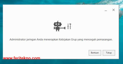 tidak bisa install google chrome