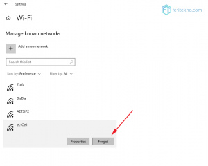 forget wifi di laptop windows 10 - forget