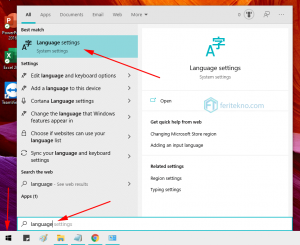 mengubah keyboard ke bahasa arab - language setting