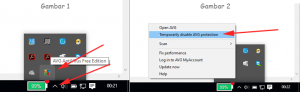 cara mematikan antivirus - temporarily disable