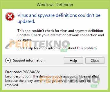 mengatasi windows defender error code