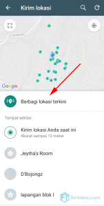 mengaktifkan kirim live location di whatsapp