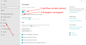 touchpad mati saat mouse terpasang ke usb