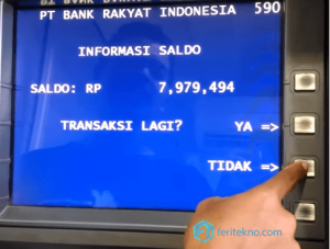 cek saldo atm bri di mesin atm - ingin melanjutkan transaksi