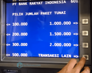 cek saldo atm bri di mesin atm - transaksi lain
