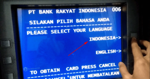 mengambil uang di atm bri - indonesia