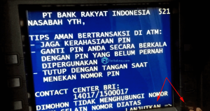 mengambil uang di atm bri - lanjutkan