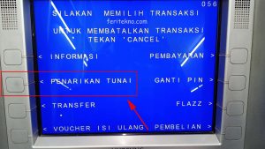 cara tarik tunai atm bca - penarikan tunai