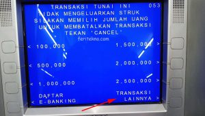 cara tarik tunai atm bca - transaksi penarikan tunai lainnya