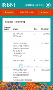 cek mutasi rekening bni lewat mobile banking