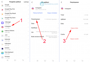 lokasi di instagram tidak muncul - hapus data