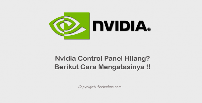 nvidia control panel tidak bisa dibuka di windows