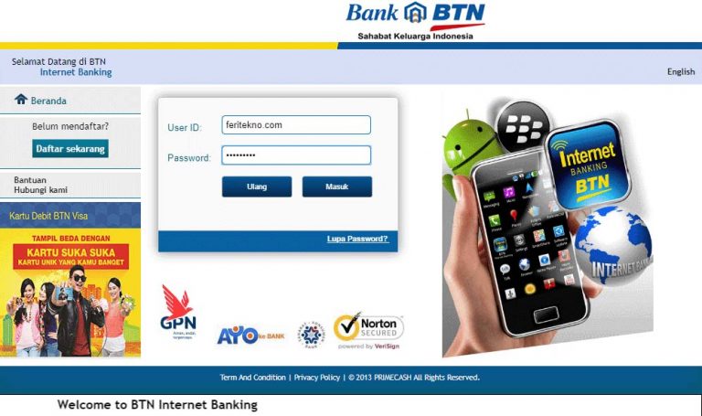 cara mendaftar internet banking btn lewat internet