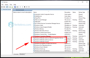 windows defender tidak bisa on - automatic di services