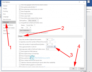 cara mengubah margin ke cm word - centimeters