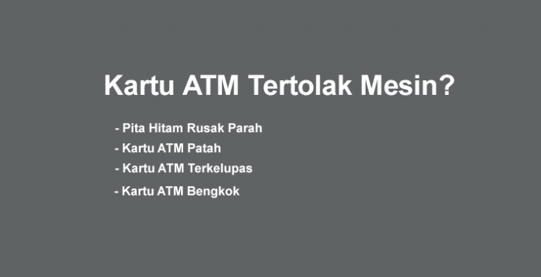 memperbaiki kartu atm rusak