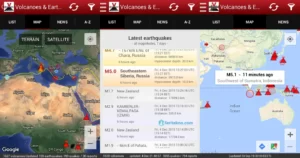 aplikasi Volcanoes and Earthquakes