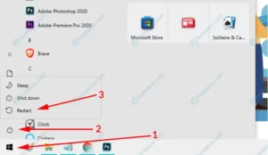 mengatasi layar laptop bergaris dengan restart