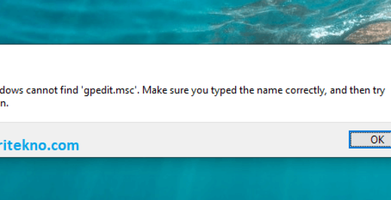 Mengatasi Gpedit.msc yang Tidak Bisa Dibuka