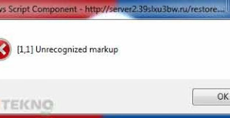Mengatasi Unrecognized Markup