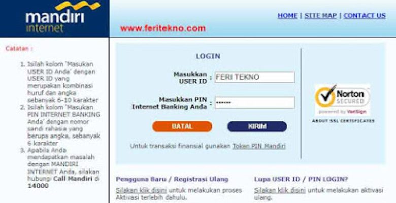 cara daftar internet banking mandiri