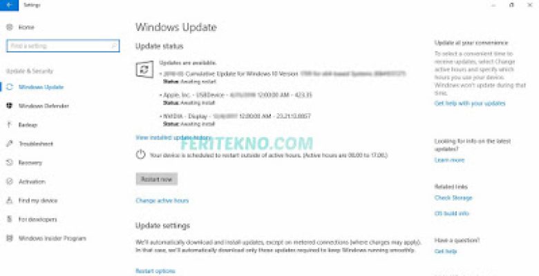 cara mematikan auto update windows 10