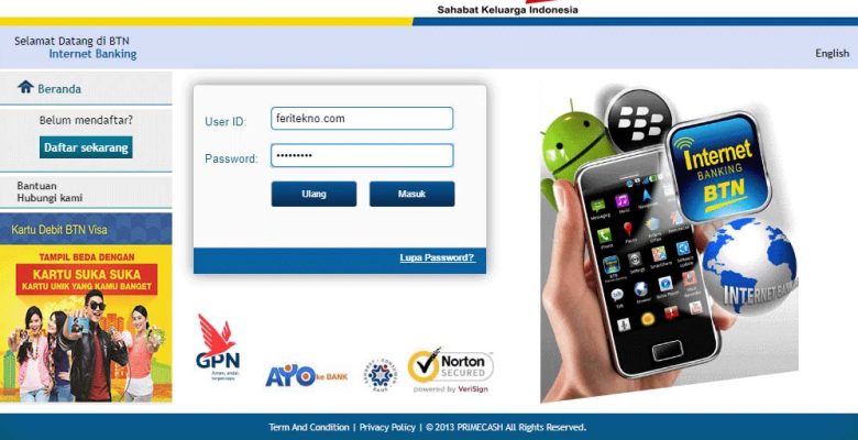 cara mendaftar internet banking btn lewat internet