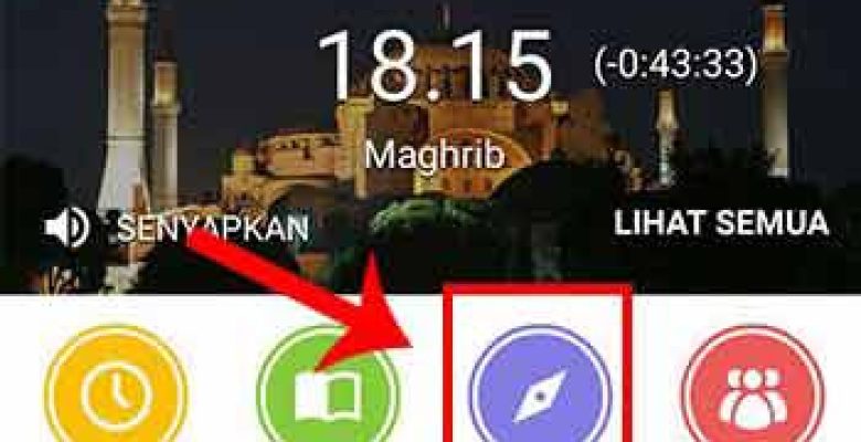 cara menentukan arah kiblat