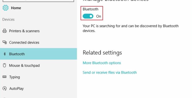 cara mengaktifkan bluetooth di laptop windows