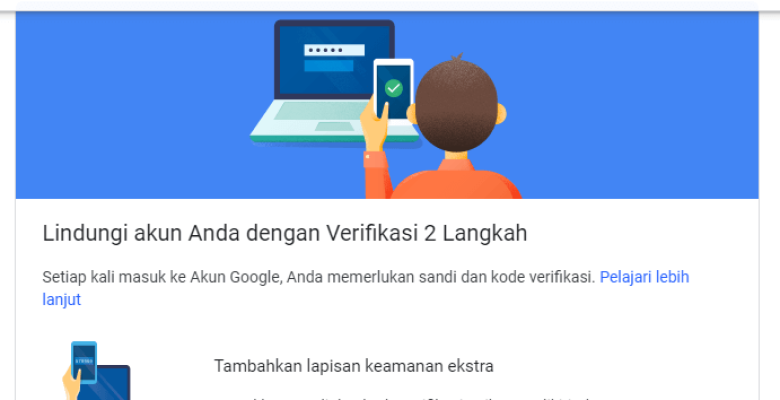 cara mengamankan akun gmail dengan mengaktifkan verifikasi 2 langkah