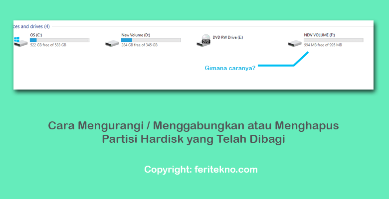 cara menggabungkan partisi hardisk