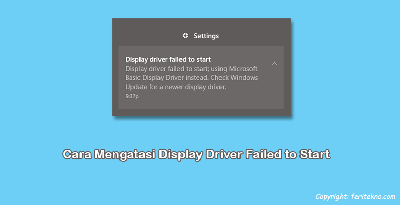 display driver failed to start
