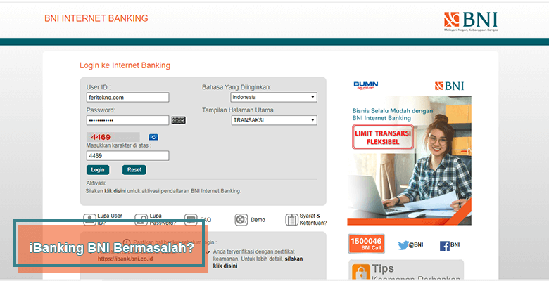 internet banking bni tidak bisa login terblokir